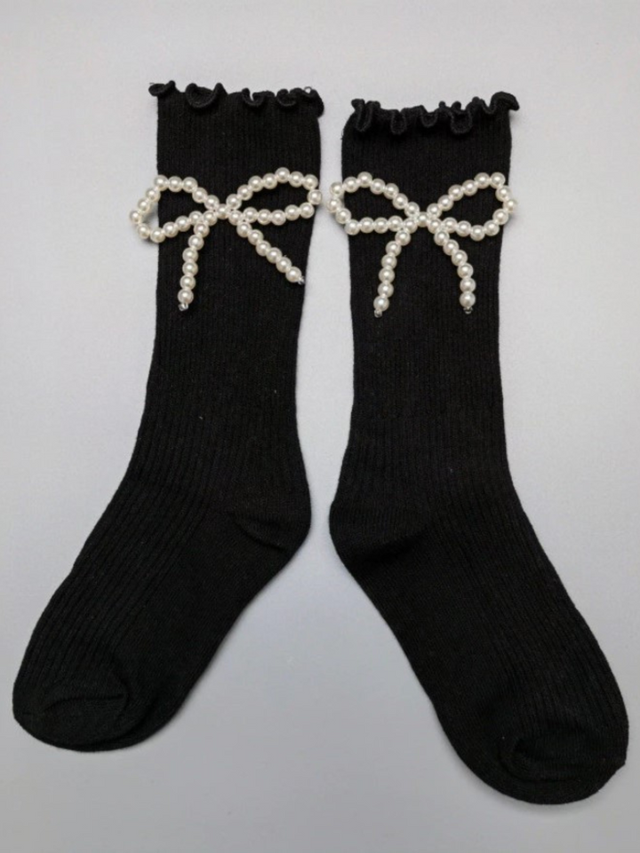 Pearly Princess Lettuce Edge Socks Mia Belle Girls