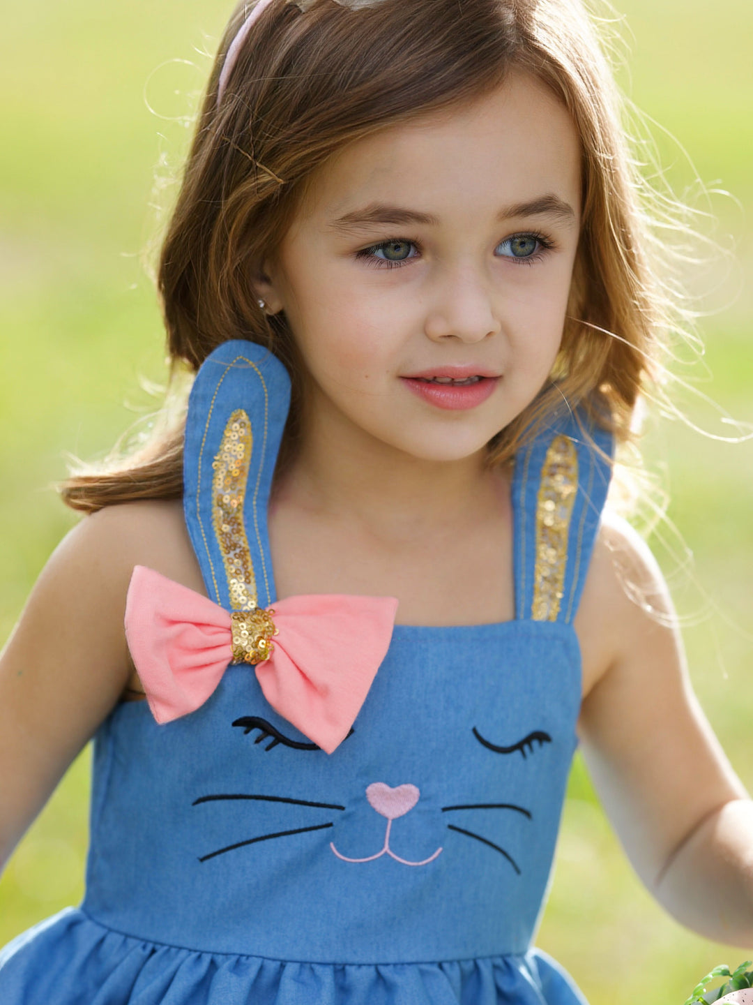 Bunny Dreams Ruffle Denim Dress