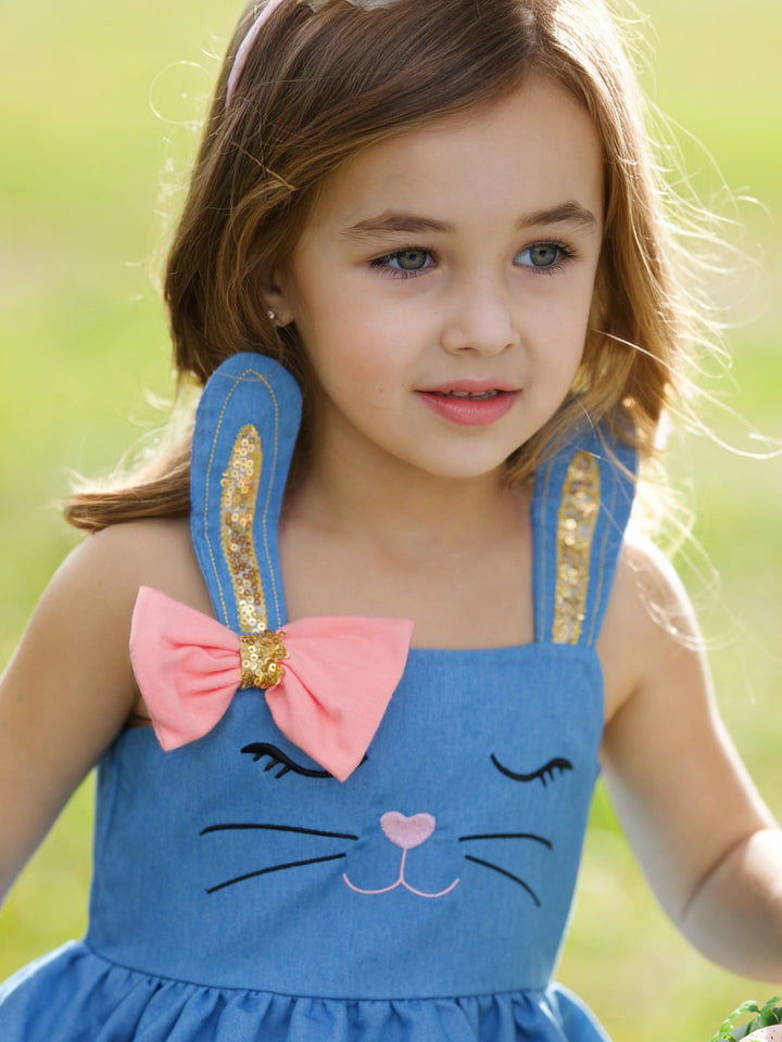 Bunny Dreams Ruffle Denim Dress
