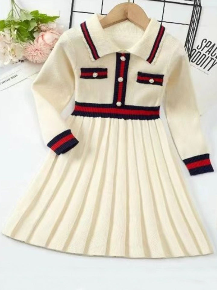 Ready and Preppy Knit Sweater Dress Mia Belle Girls