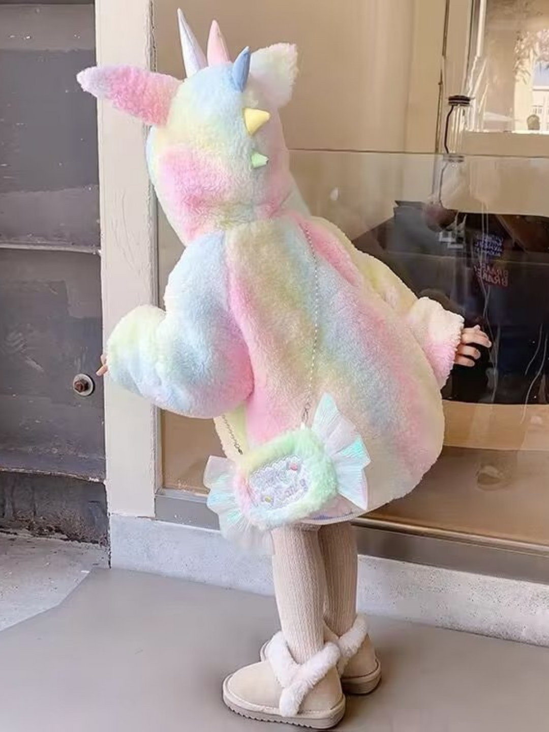 Mia Belle Girls Pastel Plush Unicorn Jacket | Girls Outerwear