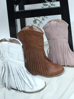 Wild West Charm Fringe Cowboy Boots By Liv and Mia