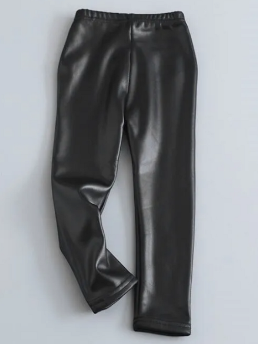 Mia Belle Girls Fleece-Lined Vegan Leather Leggings | Girls Casual