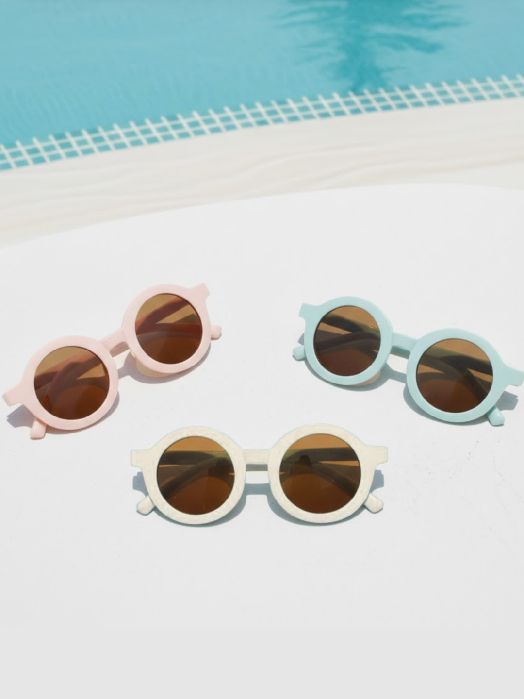 Ivory Sunny Retro Round Sunglasses Mia Belle Girls