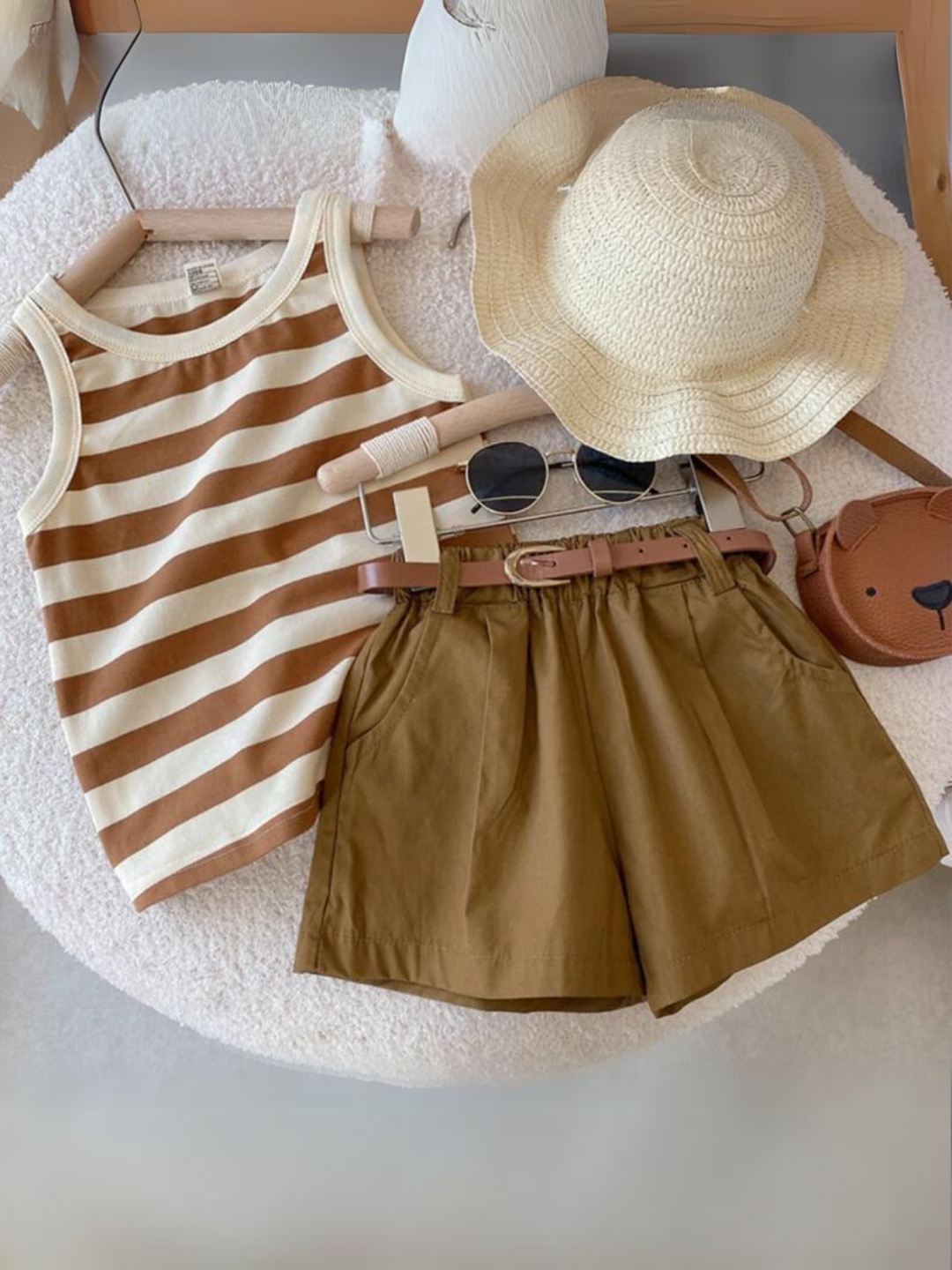 Mia Belle Girls Stripes Short Set | Girls Spring Outfits