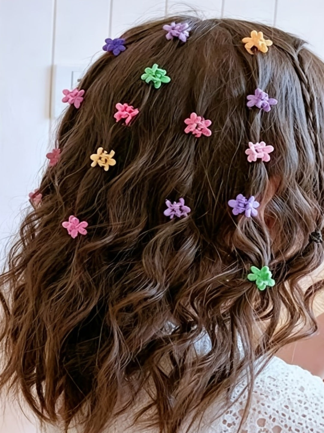 Girls Flower Hair Clips Set