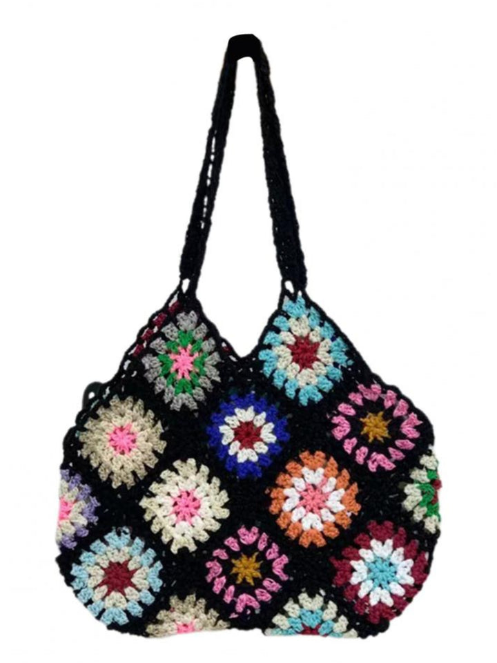 Bohemian Crochet Knitted Tote Bag