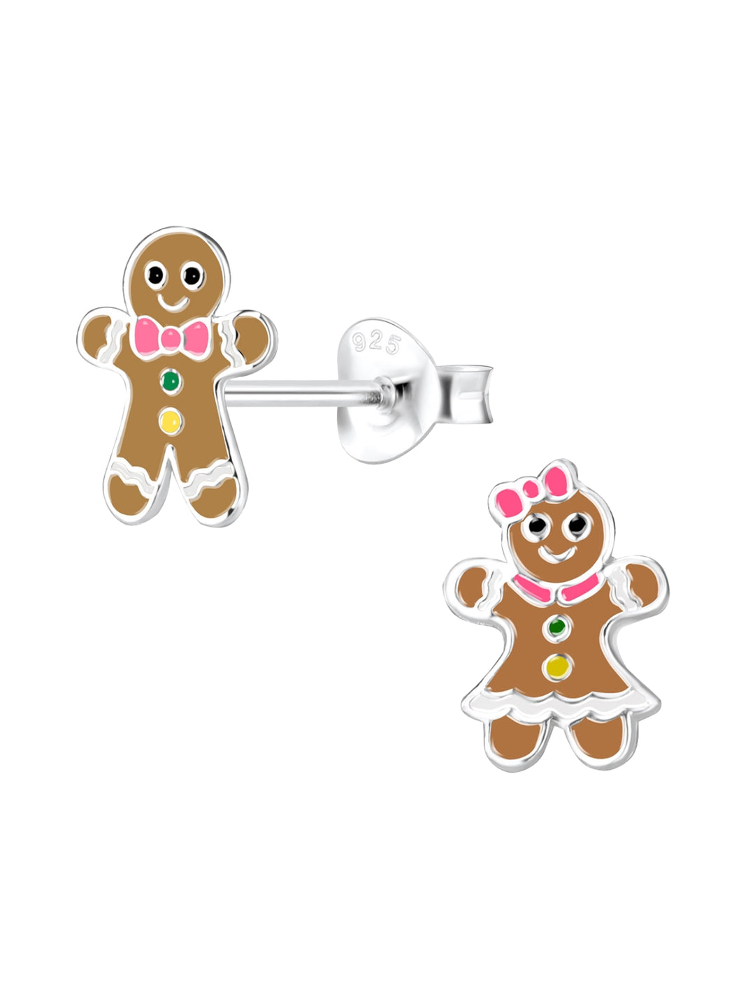 Sterling Silver Stud Earrings Gingerbread