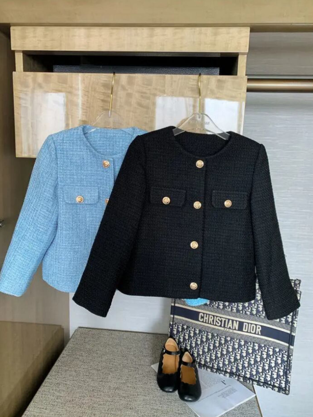 Stylish Girls' Button-Front Tweed Jacket Mia Belle Girls