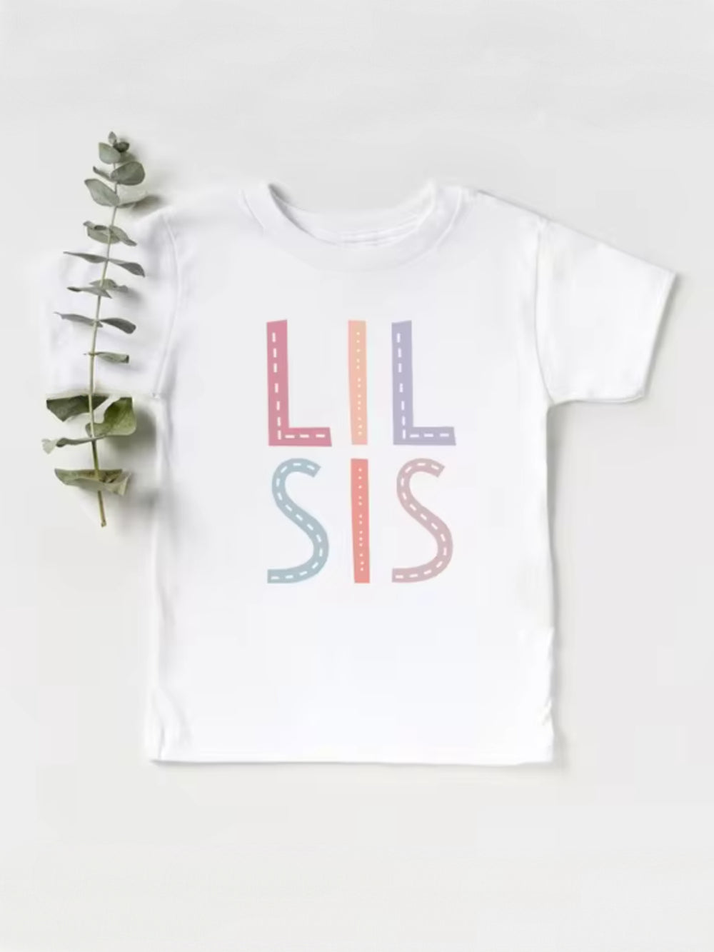 Little Sister Matching Cotton Short Sleeve Sibling Shirts Mia Belle Girls