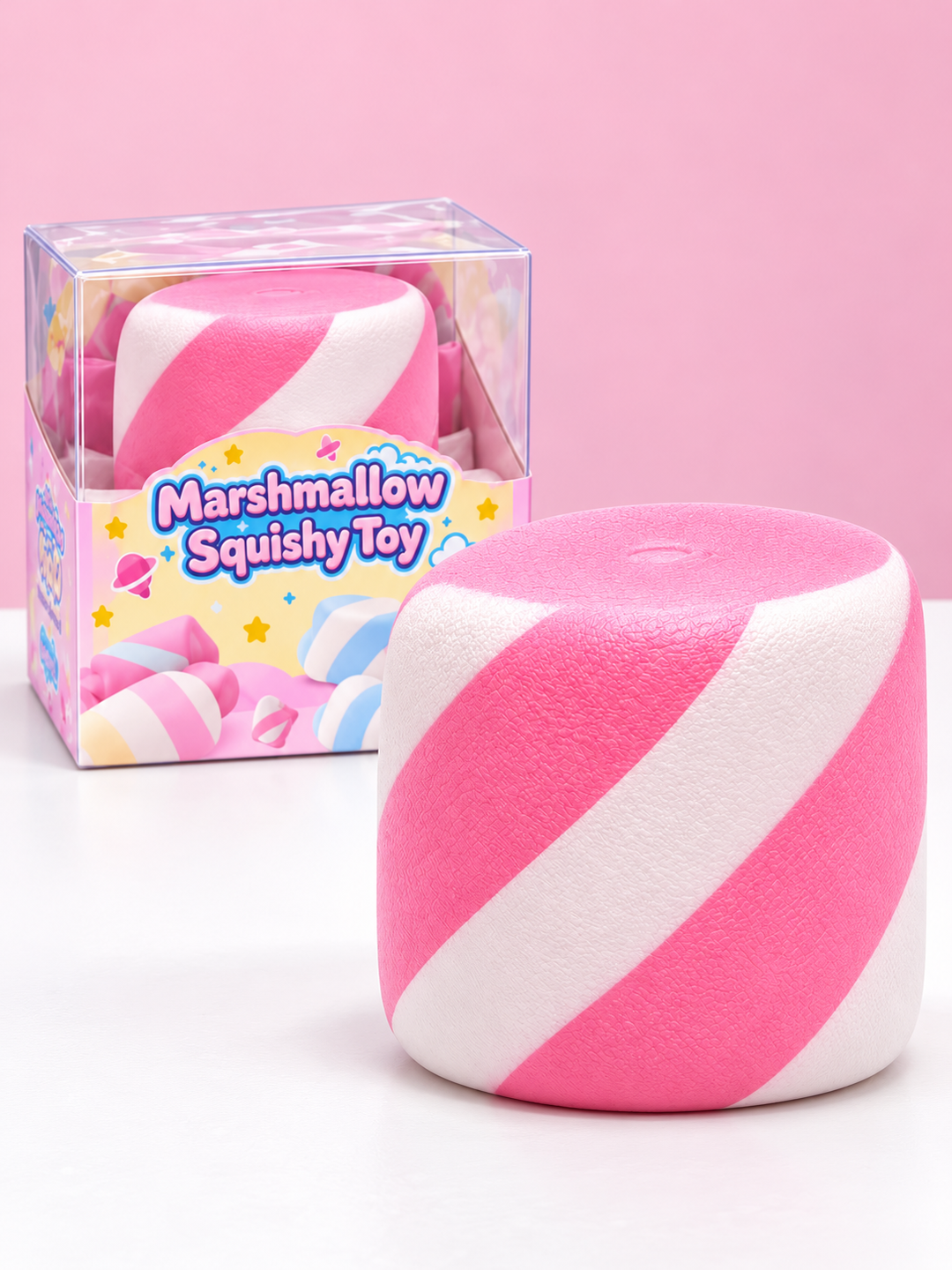 Pink Marshmallow Mania! Crunchy Squishy Toy