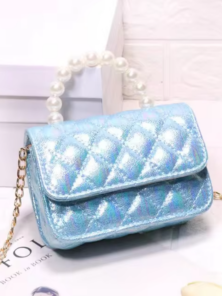 Sparkling Pearl Handle Crossbody Bag by Liv and Mia Mia Belle Girls