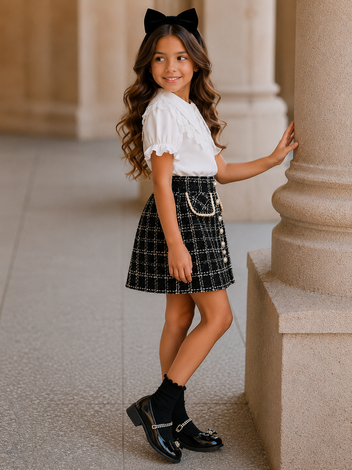 Tea Time Chic Lace Peter Pan Collar Top