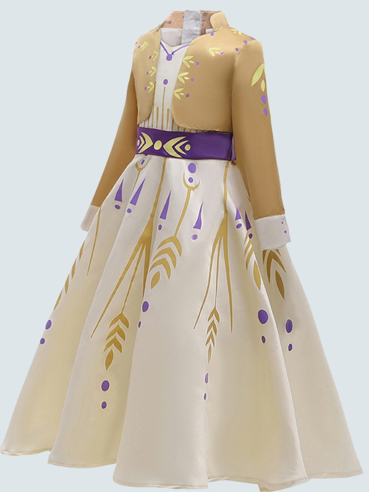 Nordic Princess Coronation Halloween Costume Dress Beige / 8Y