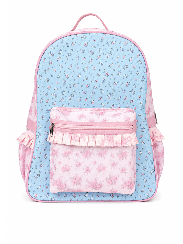 Sweet Scholar Quilted Ruffle Backpack