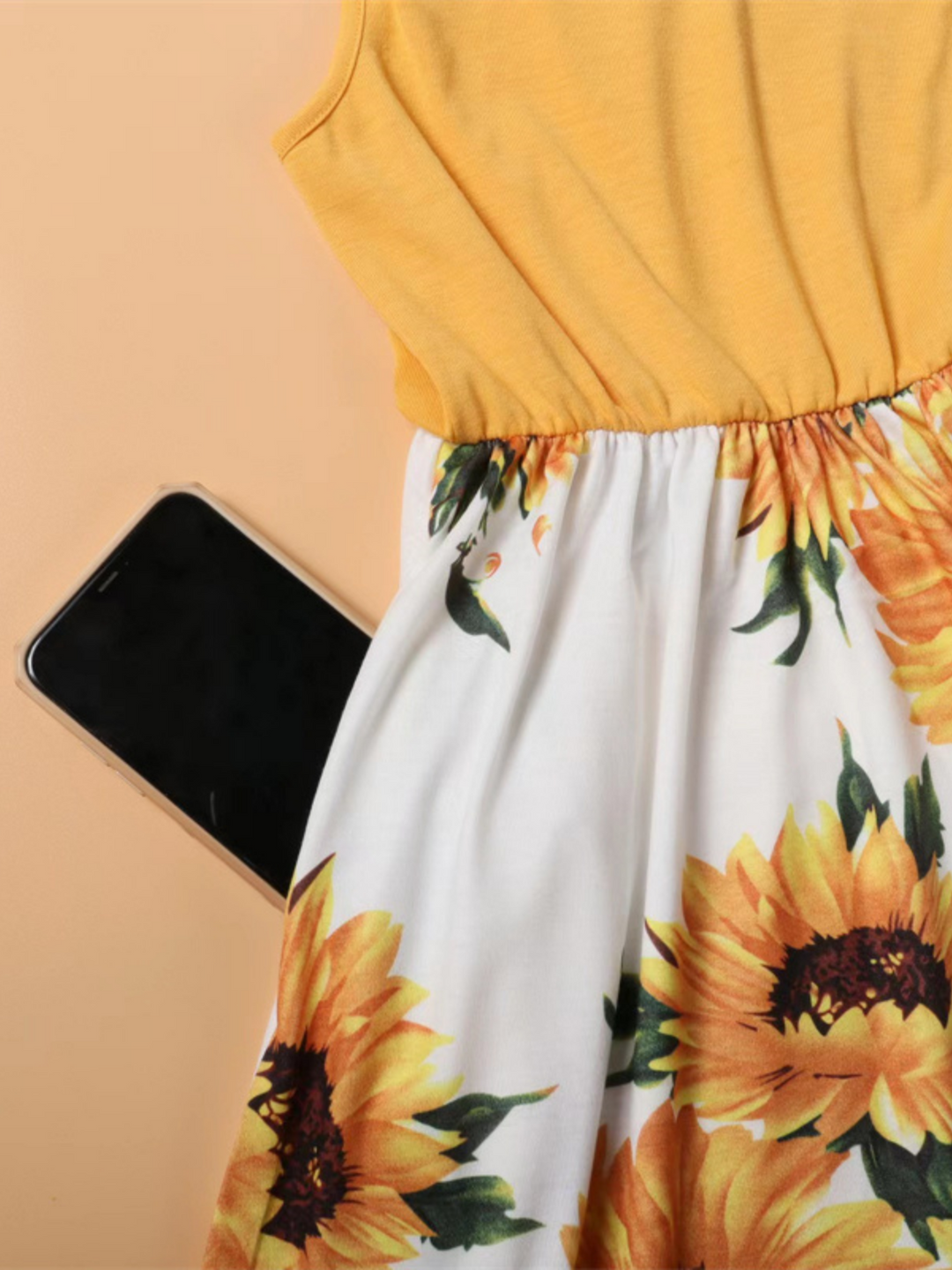 Mommy and Me Sweet Sunflower Maxi Dress Yellow / Mom-M
