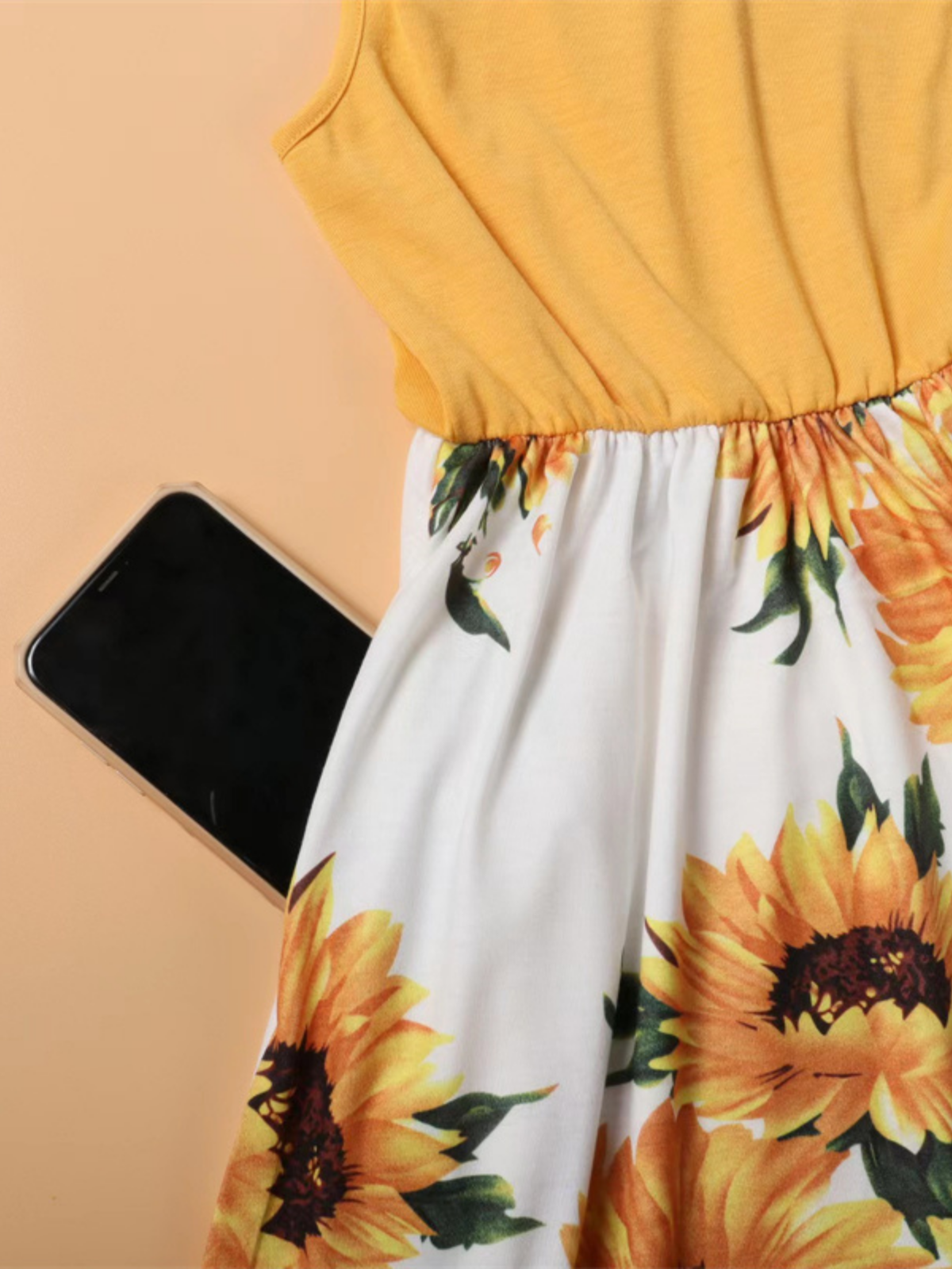Mommy and Me Sweet Sunflower Maxi Dress Yellow / Mom-M