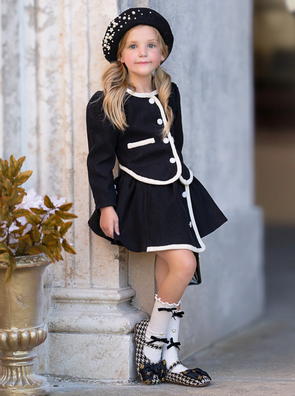 black preppy dress Makeover Jacket and Skirt Set / 4T Color:Orange Red Bark-decrease-Aug Wholesale Women's Black Fishtail Whether styled with sandals