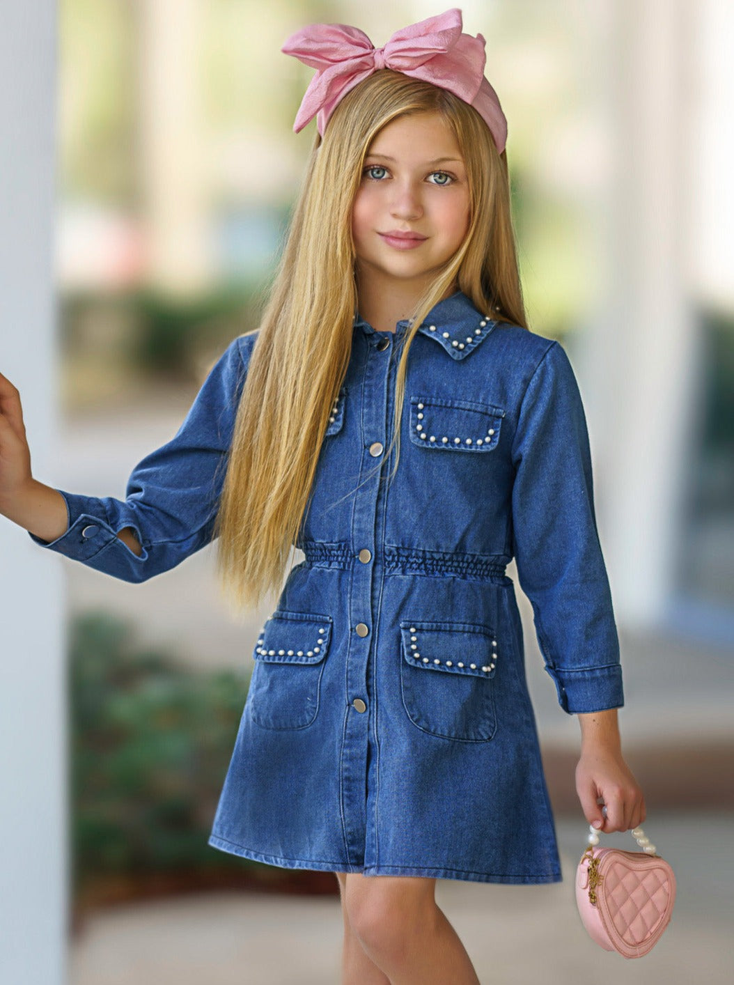 denim dress girls Play and Slay Denim Dress Denim / 5Y