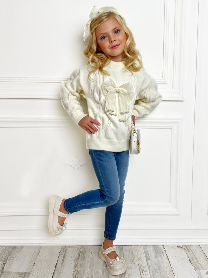 Mia Belle Girls Knit Pullover Sweater | Girls Winter Tops