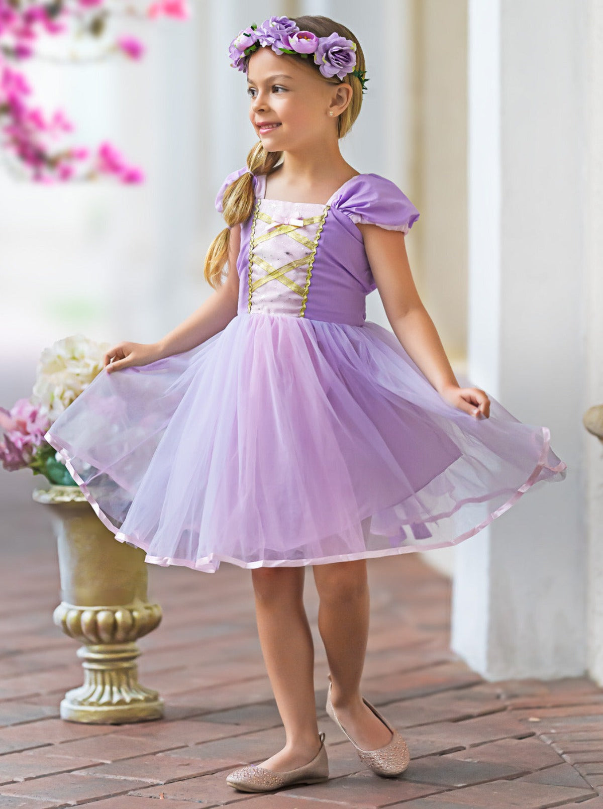 dress up as princess Tangled In Tulle Princess Inspired Costume Dress Light Purple / 5Y