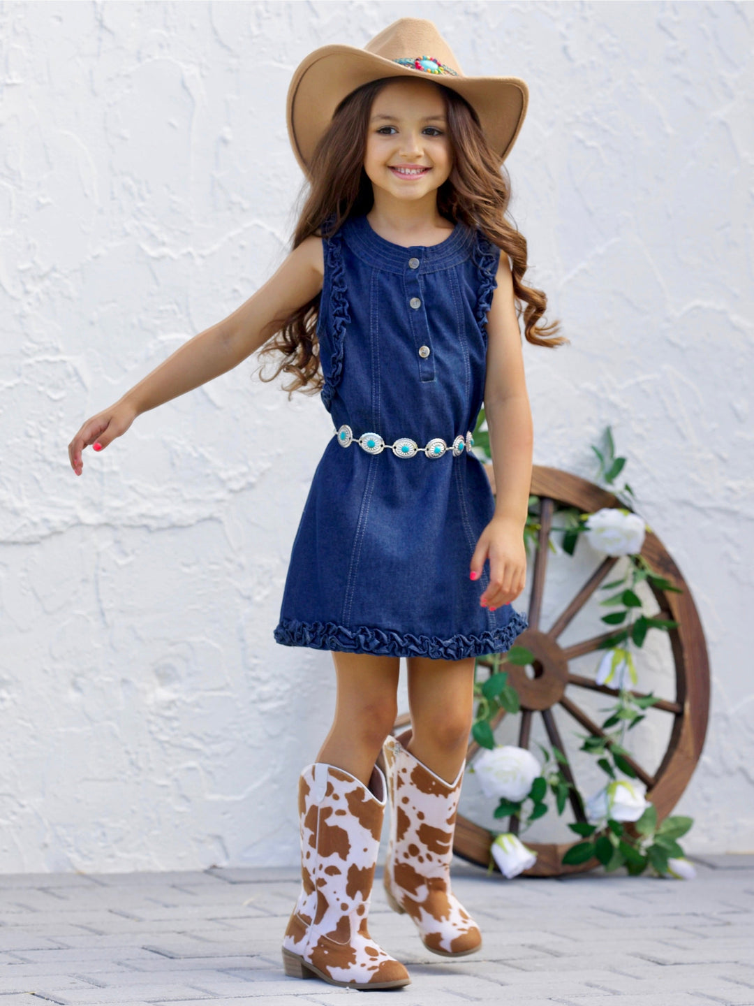 My Perfect Western Sleeveless Denim Dress Denim / 2T