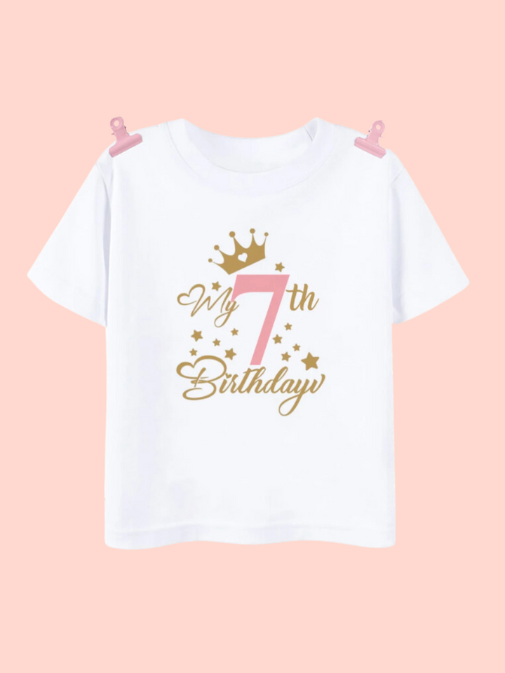 Birthday Royal Celebration Tee – Perfect for Little Ones! Mia Belle Girls
