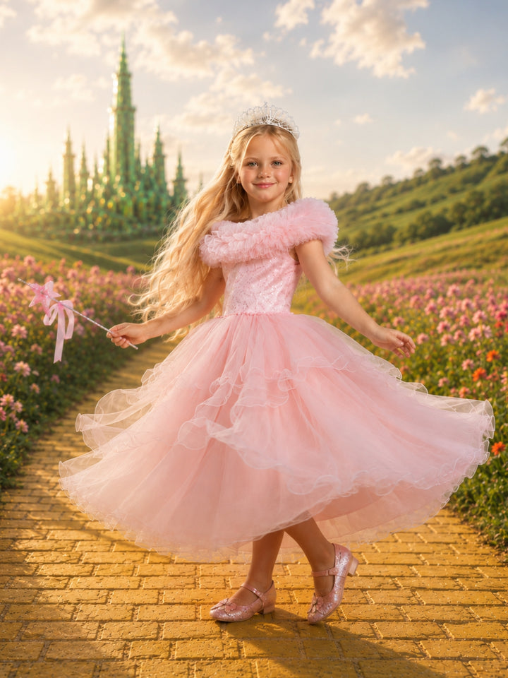 Pink Sparkle Good Witch Costume Dress
