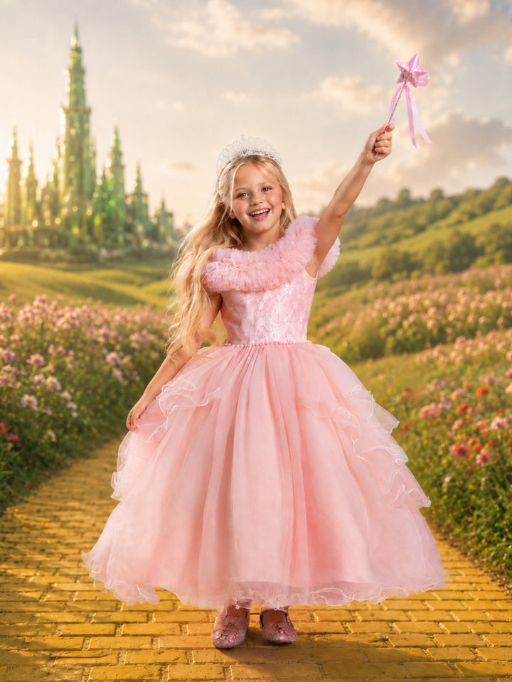 Pink Sparkle Good Witch Costume Dress