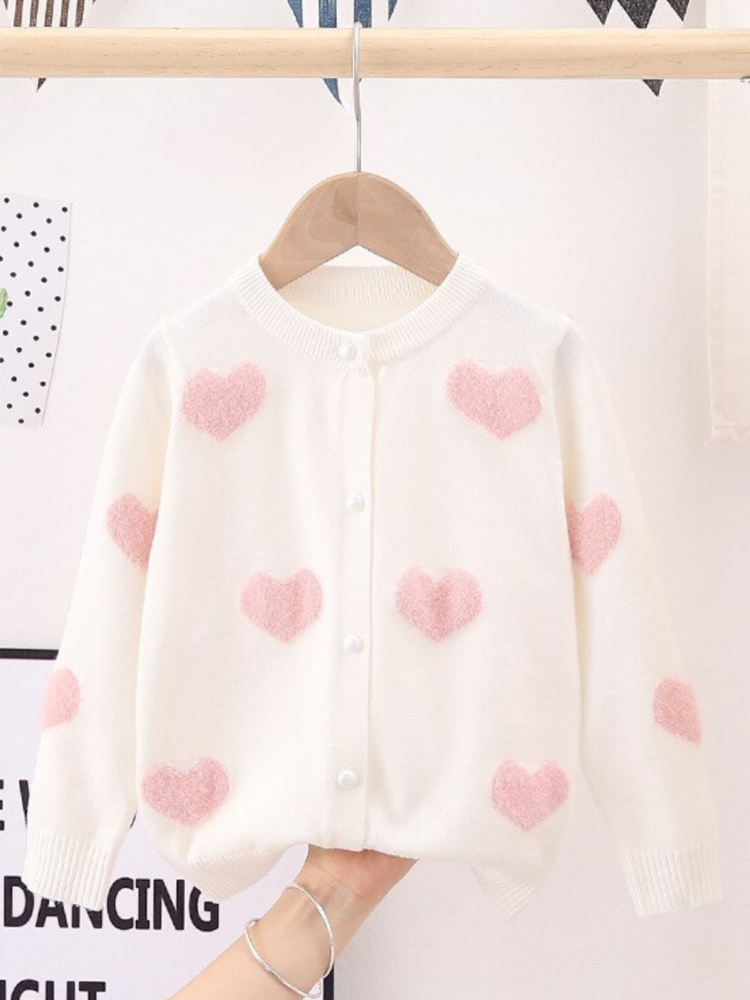 Mia Belle Girls Heart Knit Cardigan | Girls Cozy Fall