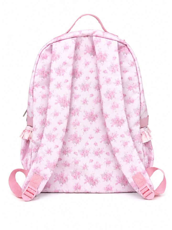 Sweet Scholar Quilted Ruffle Backpack