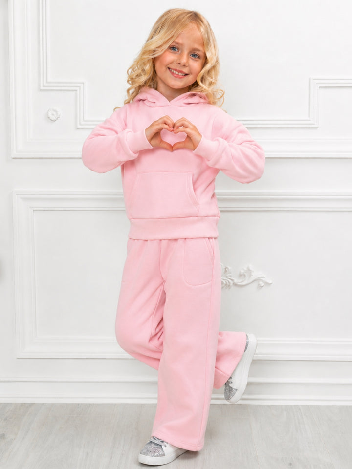 Cozy Charm Fleece Hoodie and Flare Pant Set