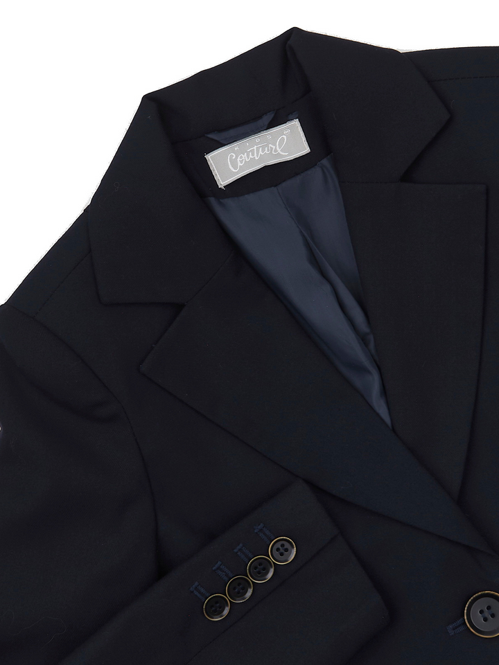Navy Elegant Blazer by Kids Couture Mia Belle Girls