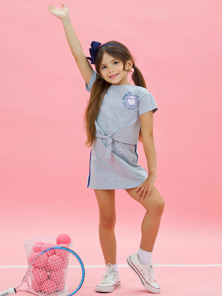 SmileyWorld Athletic Club Tie-Front Dress