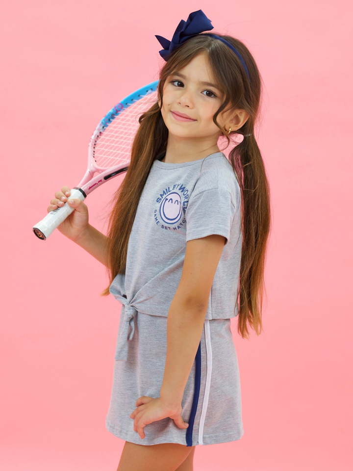 SmileyWorld Athletic Club Tie-Front Dress