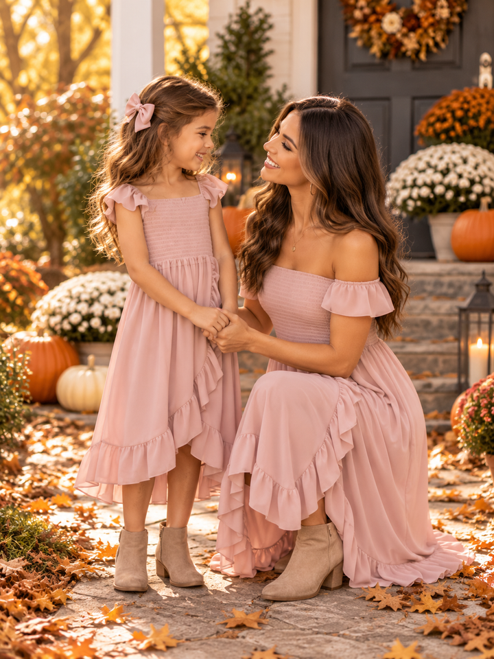 Mommy and Me Flowy Smocked Maxi Dress