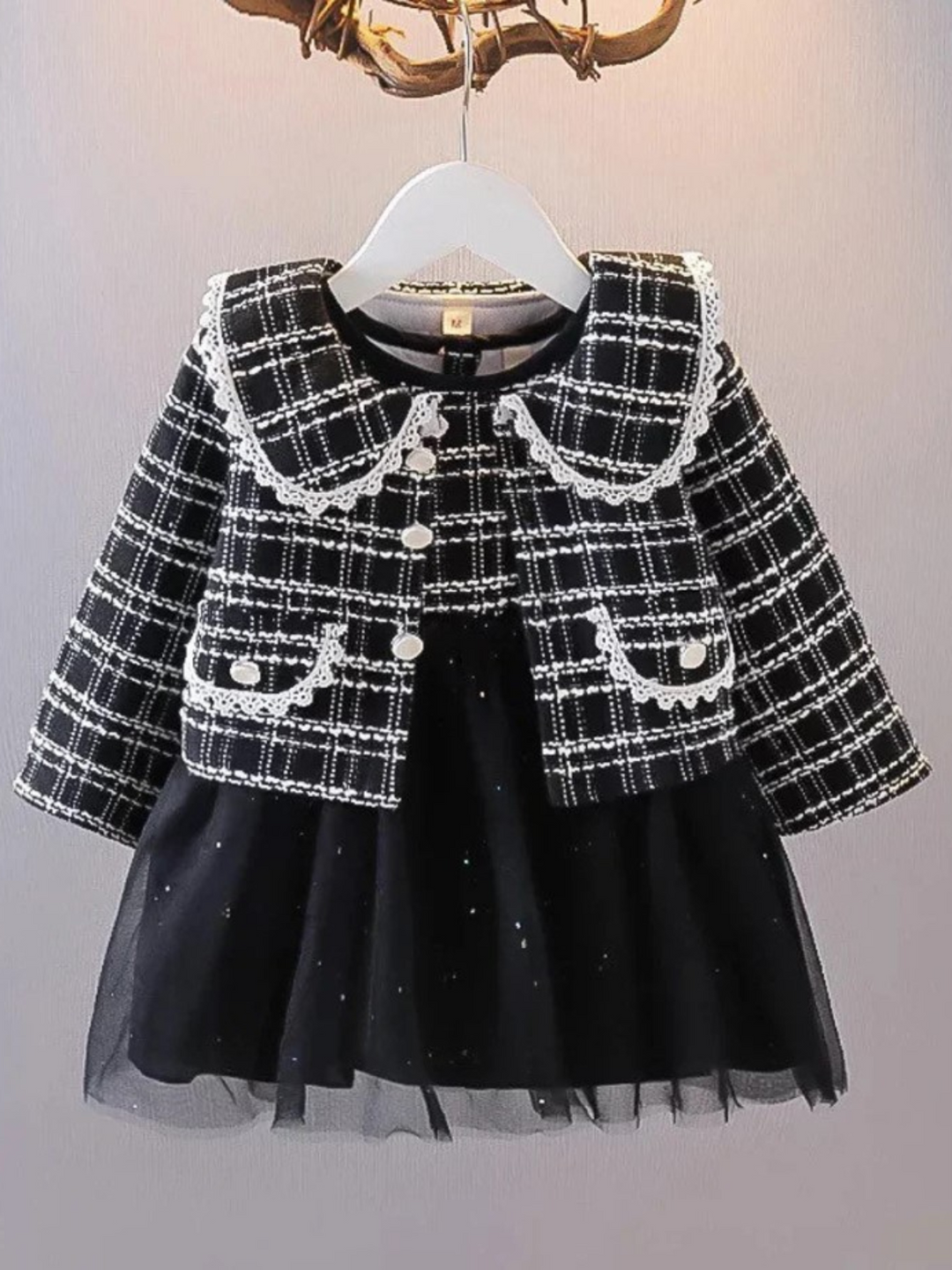 Little VIP Tweed Tutu Dress & Blazer Set