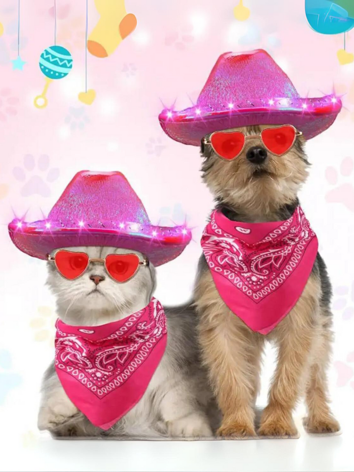 Dog and Cat Western Cowboy Halloween Costume Mia Belle Girls
