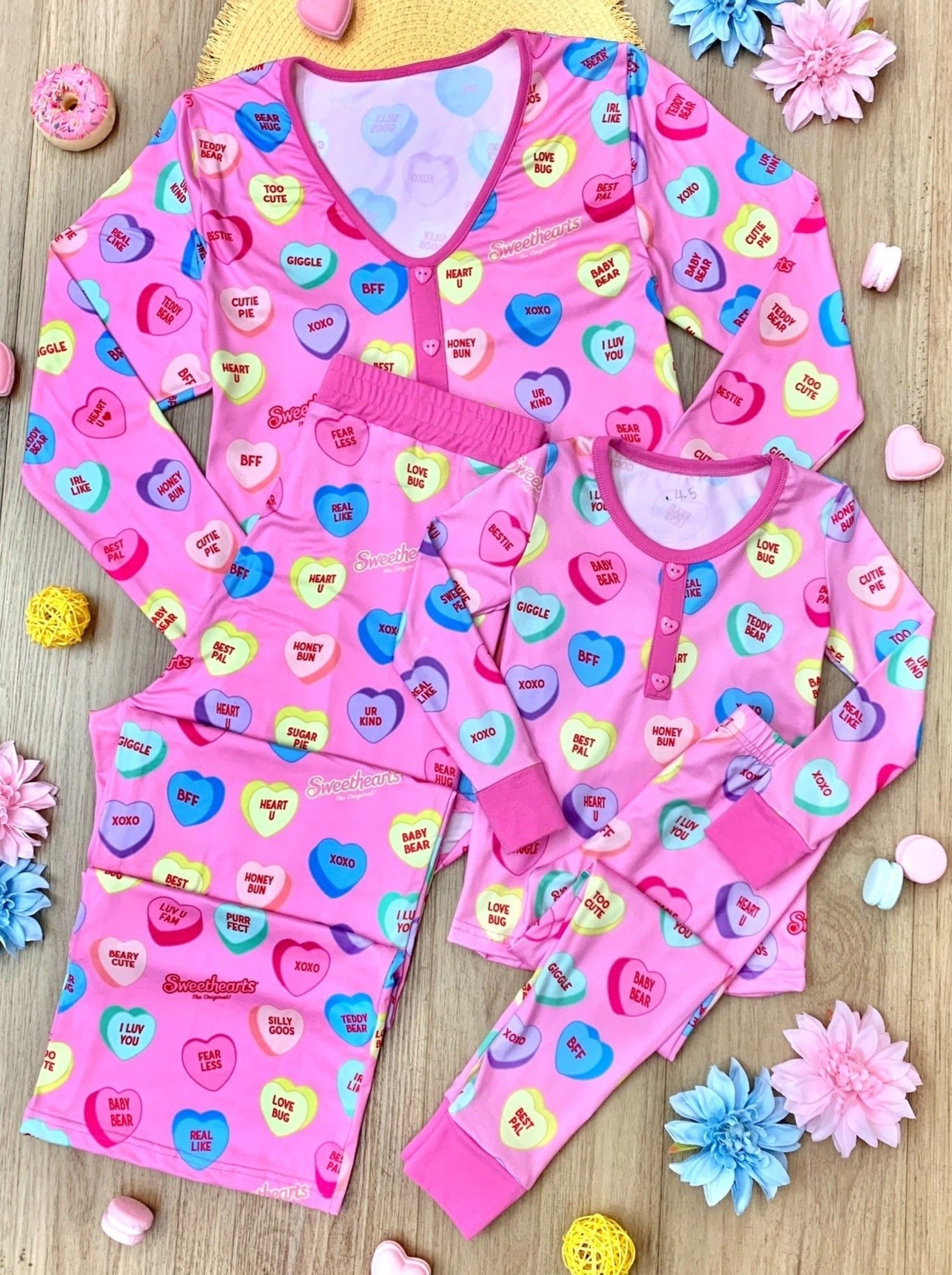 【中古】「非常に良い」［CD］Sweet Smile Pajamas Party Sweethearts x Mia Belle Mommy and Me UR SWEET Pink Pajamas – Mia