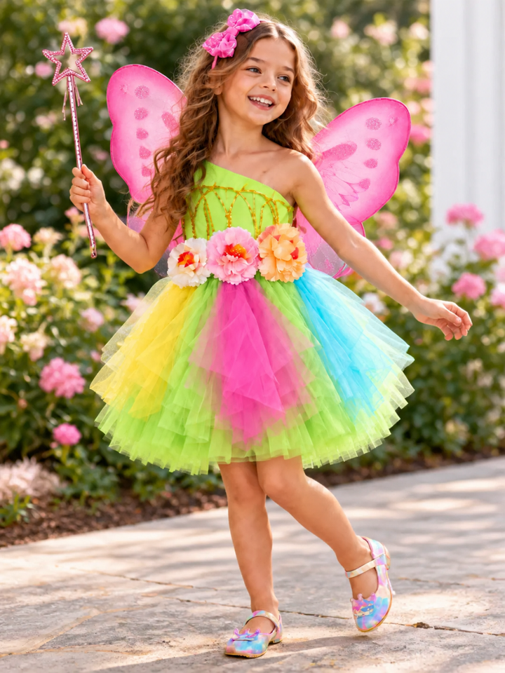 Enchanted Rainbow Fairy Costume Dress