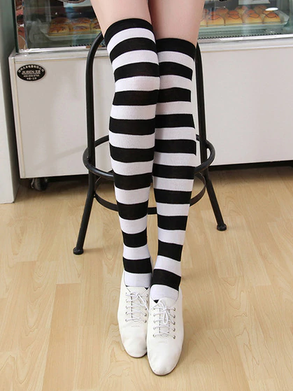 Kids Halloween Accessories | Striped Knee High Socks - Mia Belle Girls