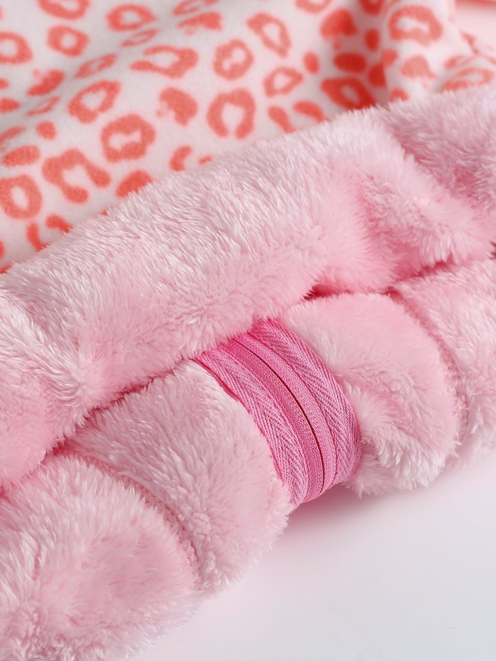 Leopard Print Cute & Warm Fleece Jacket Mia Belle Girls