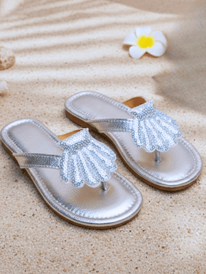 Silver Seashell Sparkle Sandals