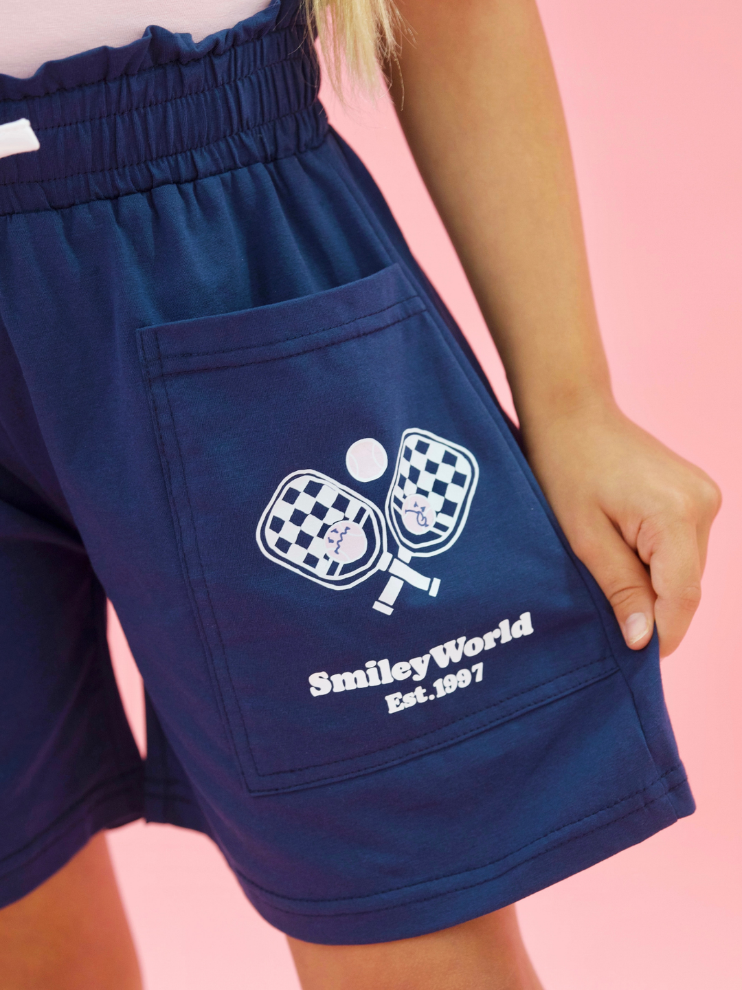 SmileyWorld Crest & Confidence Varsity Top and Athletic Short Set