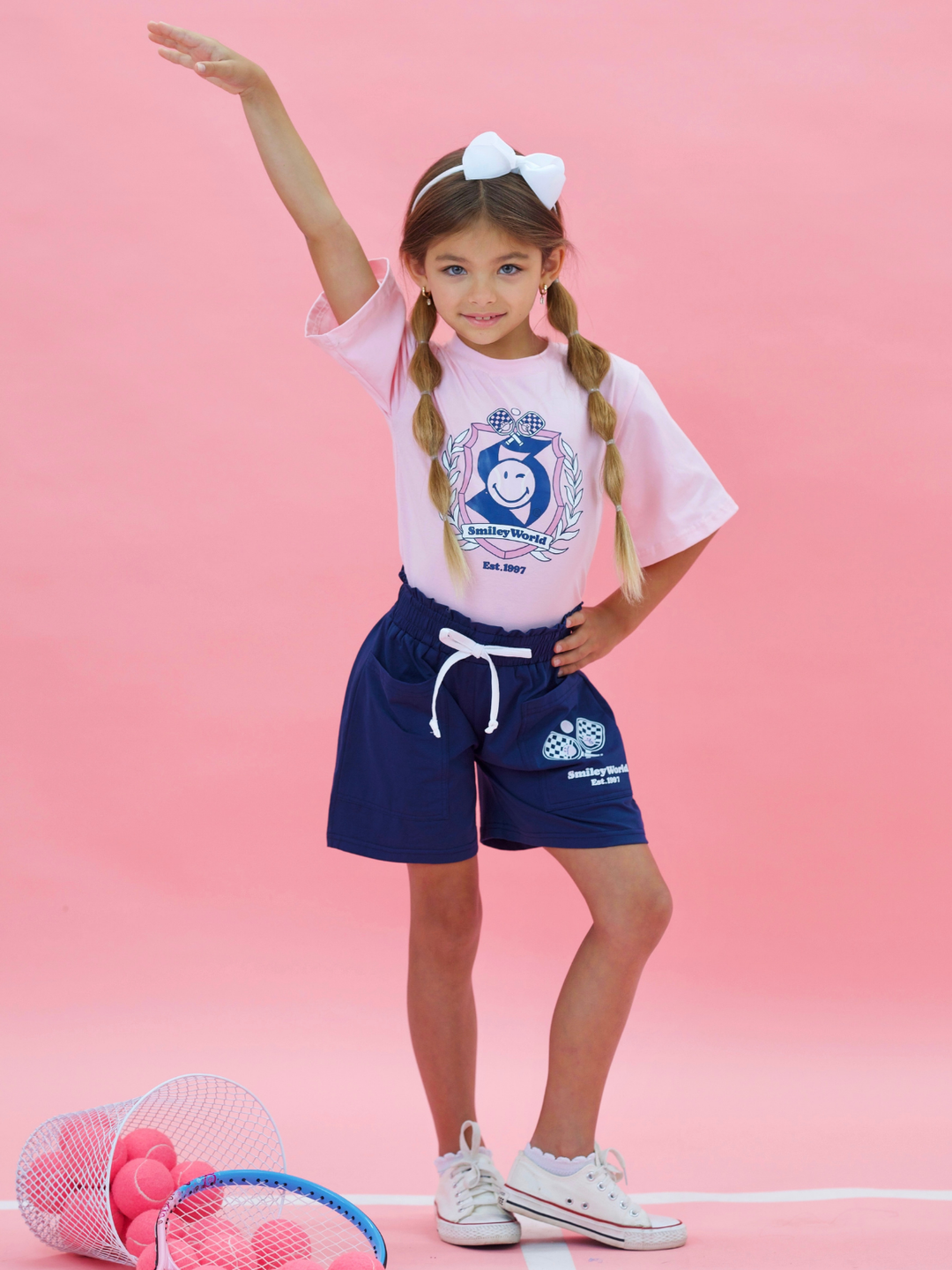 SmileyWorld Crest & Confidence Varsity Top and Athletic Short Set