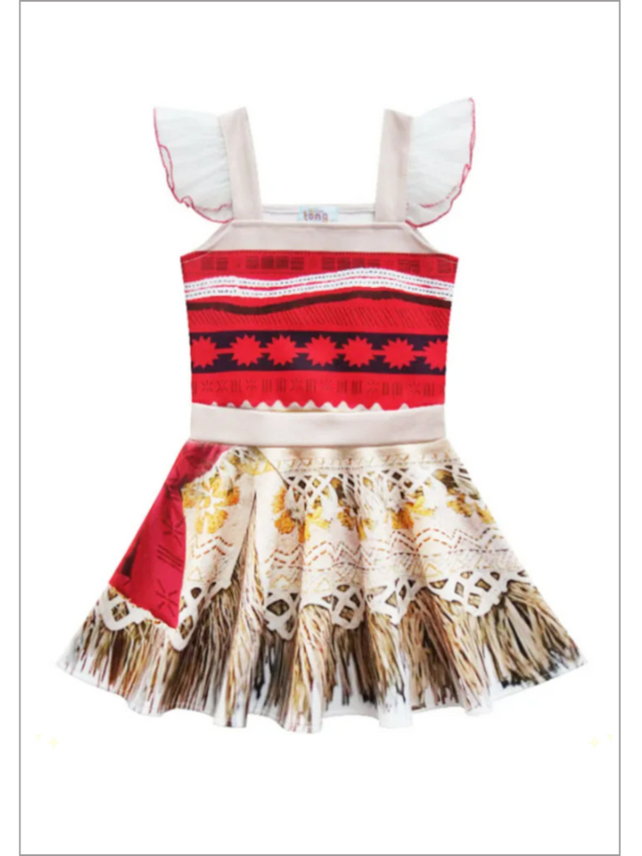 Mia Belle Girls Polynesian Princess Inspired Dress | Princess Dress Up