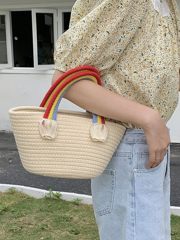 Over The Rainbow Tassel Beach Bag Mia Belle Girls