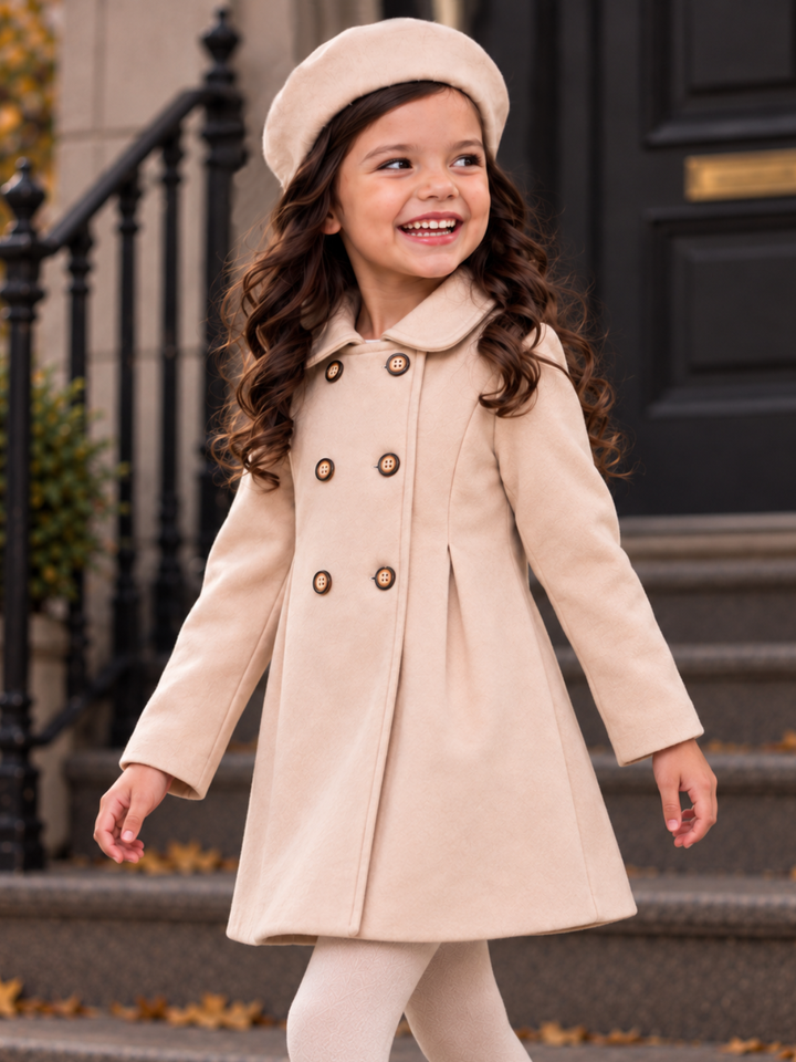Little Darling Cream Petty Coat & Beret Set