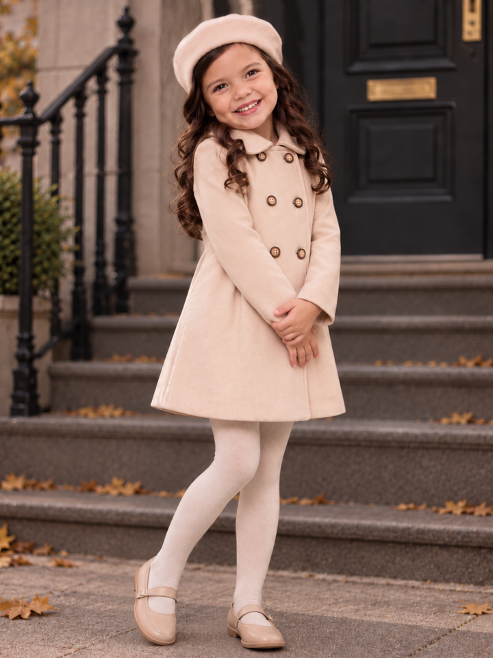 Little Darling Cream Petty Coat & Beret Set