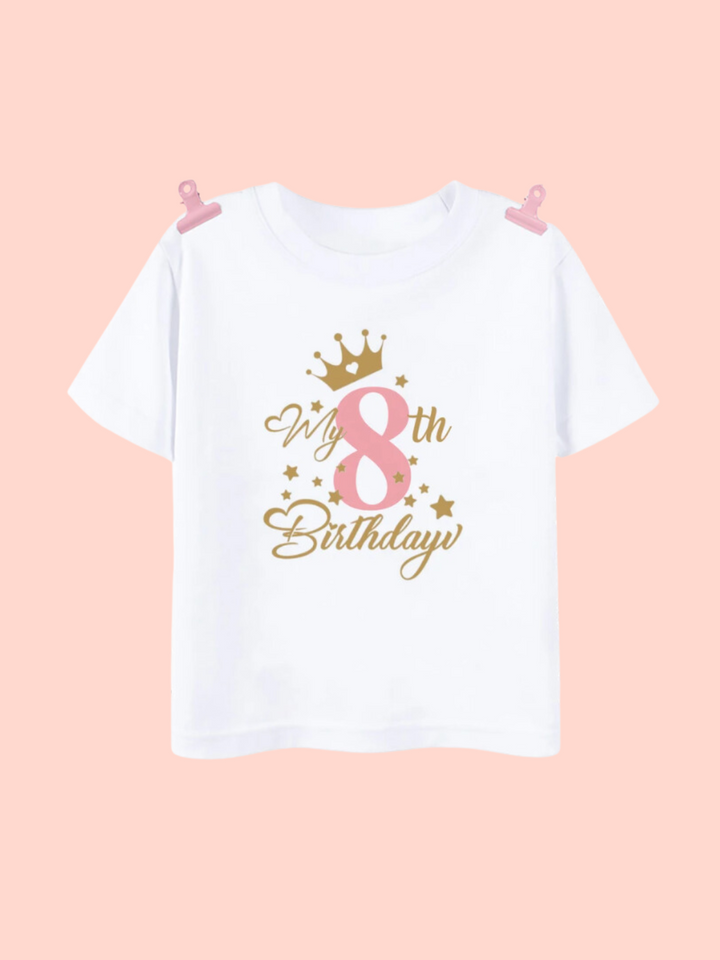 Birthday Royal Celebration Tee – Perfect for Little Ones! Mia Belle Girls